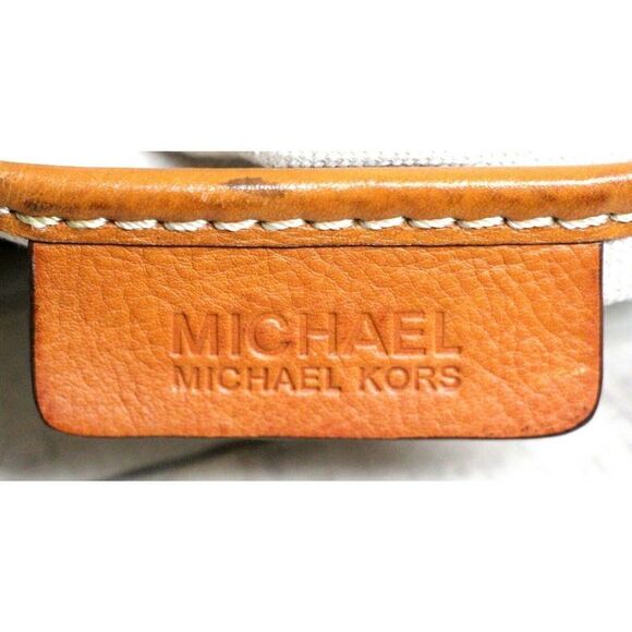 Michael Kors TAN BROWN GENUINE LEATHER MEDIUM+ SHOULDER BAG PURSE TOTE HANDBAG - Picture 11 of 11